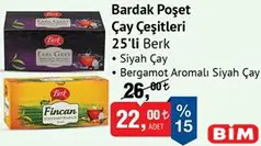 BERK BARDAK POŞET ÇAY ÇEŞİTLERİ 25'Lİ